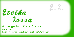 etelka kossa business card